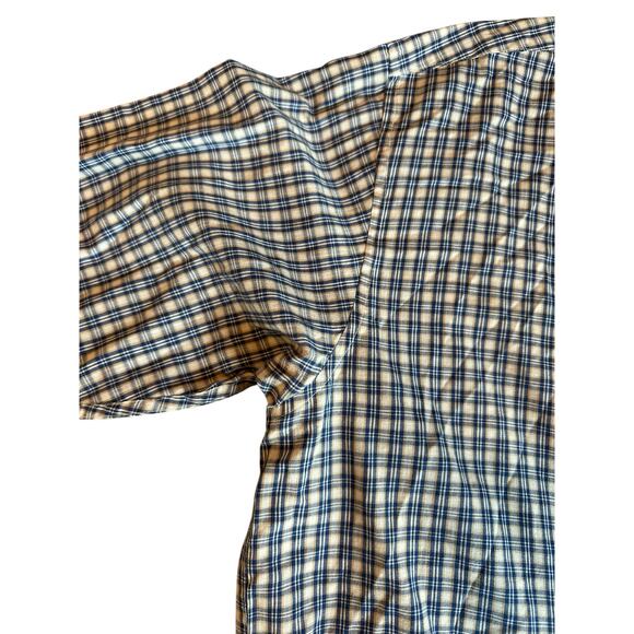 Wrangler Riata Blue Plaid Long Sleeve Button Down Shirt Men's Size XXL - Picture 3 of 5